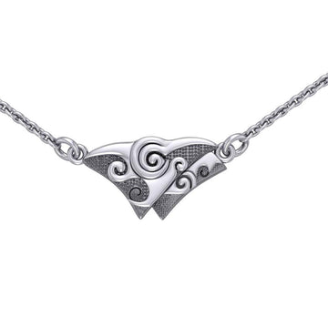Celtic Spirals Silver Necklace TN176 - Jewelry